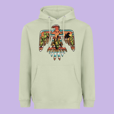 Desert Thunderbird Heavyweight Hoodie Designed By Barkaloodesign
