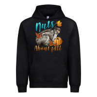 Black Nuts About Fall Squirrel Urban Hoodie - LillyAllenDesigns