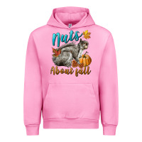 Fuchsia Pink Nuts About Fall Squirrel Urban Hoodie - LillyAllenDesigns