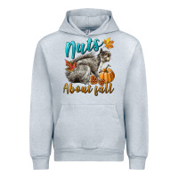 Heather Grey Nuts About Fall Squirrel Urban Hoodie - LillyAllenDesigns