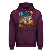 Mauve Wine Nuts About Fall Squirrel Urban Hoodie - LillyAllenDesigns