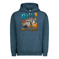 Pigment Midnight Navy Nuts About Fall Squirrel Urban Hoodie - LillyAllenDesigns