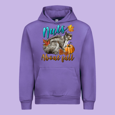 Nuts About Fall Squirrel Urban Hoodie Designed By Lillyallendesigns