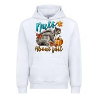 White Nuts About Fall Squirrel Urban Hoodie - LillyAllenDesigns