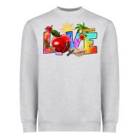 Heather Grey love teacher summer Heavyweight Sweatshirt - RanaPortraitStore