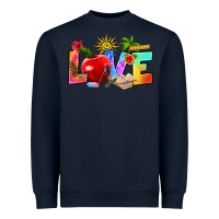 Navy love teacher summer Heavyweight Sweatshirt - RanaPortraitStore