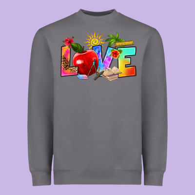 Heavyweight Sweatshirt love teacher summer