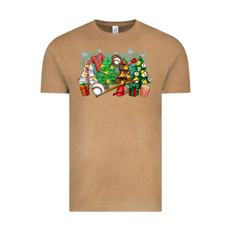 Christmas Trees With Baseball Vintage Tee by Zillion Design Studio | Teevron