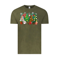 Vintage Olive christmas trees with baseball Vintage Tee - Zillion Design Studio