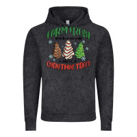 Vintage Black farm fresh christmas trees Vintage Hoodie - MaliasSmallBusiness
