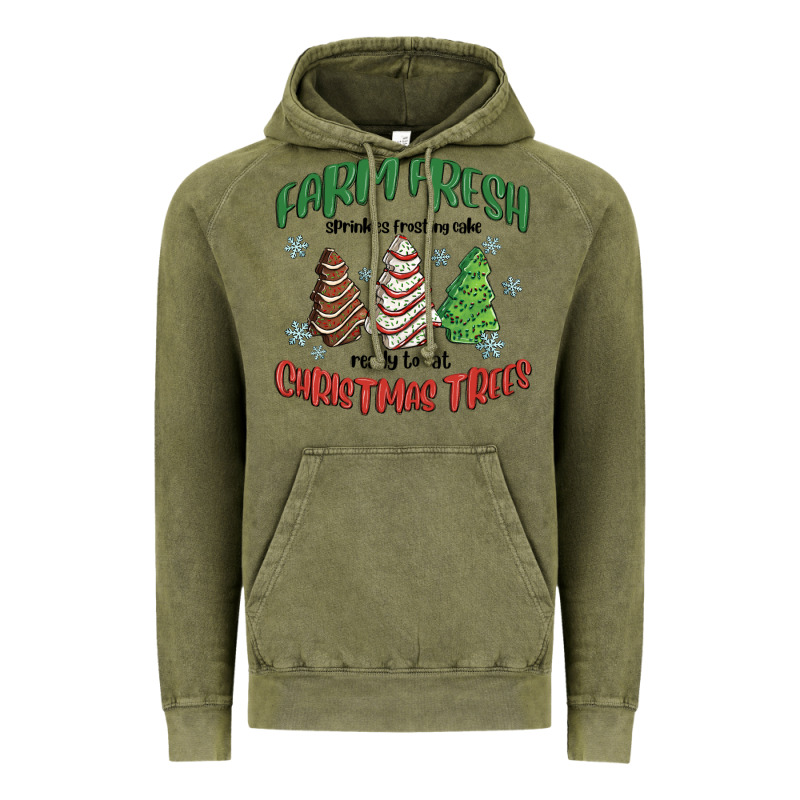Farm Fresh Christmas Trees Vintage Hoodie by MaliasSmallBusiness | Teevron