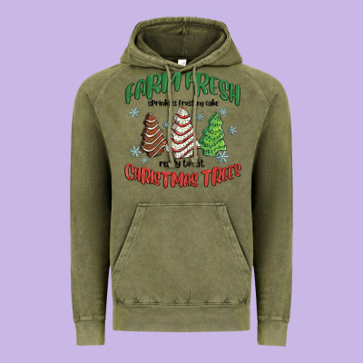 Vintage Hoodie farm fresh christmas trees