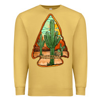 Antique Gold desert cactus arrowhead Premium Sweatshirt - Jasminsmagicworld