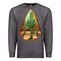 Charcoal Heather desert cactus arrowhead Premium Sweatshirt - Jasminsmagicworld