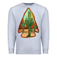 Heather Grey desert cactus arrowhead Premium Sweatshirt - Jasminsmagicworld