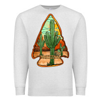 Oatmeal Heather desert cactus arrowhead Premium Sweatshirt - Jasminsmagicworld