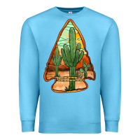 Ocean Blue desert cactus arrowhead Premium Sweatshirt - Jasminsmagicworld