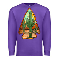 Purple desert cactus arrowhead Premium Sweatshirt - Jasminsmagicworld