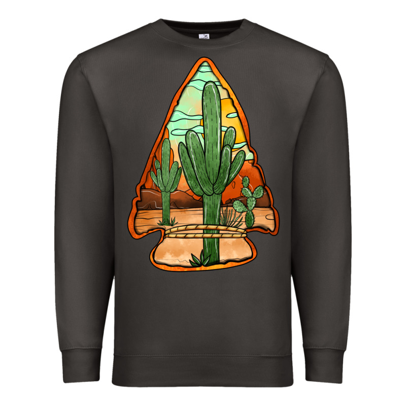 Desert Cactus Arrowhead Premium Sweatshirt by Jasminsmagicworld | Teevron