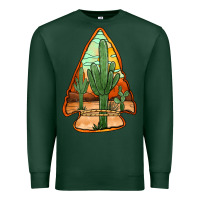 Sports Green desert cactus arrowhead Premium Sweatshirt - Jasminsmagicworld