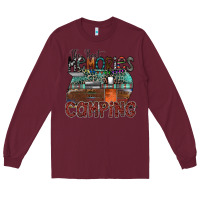 Burgundy the best memories camping Long Sleeve Tee - SublimationCraftShop