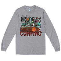Heather Grey the best memories camping Long Sleeve Tee - SublimationCraftShop