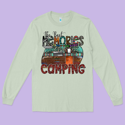 The Best Memories Camping Long Sleeve Tee Designed By Sublimationcraftshop