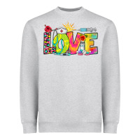 Heather Grey love nurse summer Heavyweight Sweatshirt - RanaPortraitStore