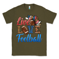 Army Green live love american football Classic Tee - HRA Design Shop