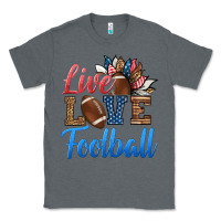 Charcoal Heather live love american football Classic Tee - HRA Design Shop