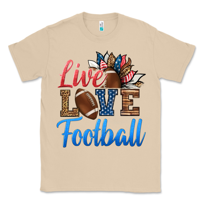 Live Love American Football Classic Tee by HRA Design Shop | Teevron