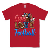 Red live love american football Classic Tee - HRA Design Shop