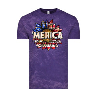 Cloud Purple merica with sunflower Vintage Tee - texasbilliewilder