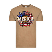 Vintage Coffee merica with sunflower Vintage Tee - texasbilliewilder