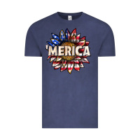 Vintage Denim merica with sunflower Vintage Tee - texasbilliewilder