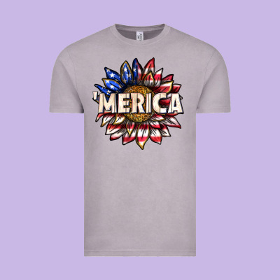 Vintage Tee merica with sunflower