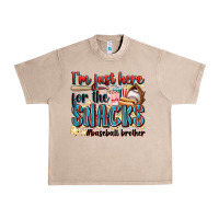 French Oak i'm just here for the snacks #baseball brother Urban Heavy Tee - Zillion Design Studio