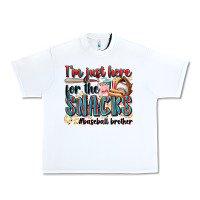 White i'm just here for the snacks #baseball brother Urban Heavy Tee - Zillion Design Studio