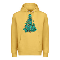Antique Gold christmas tree with gemstones Premium Hoodie - MaliasSmallBusiness