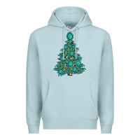 Blue Mist christmas tree with gemstones Premium Hoodie - MaliasSmallBusiness