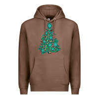 Chestnut christmas tree with gemstones Premium Hoodie - MaliasSmallBusiness
