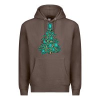 Coffee christmas tree with gemstones Premium Hoodie - MaliasSmallBusiness