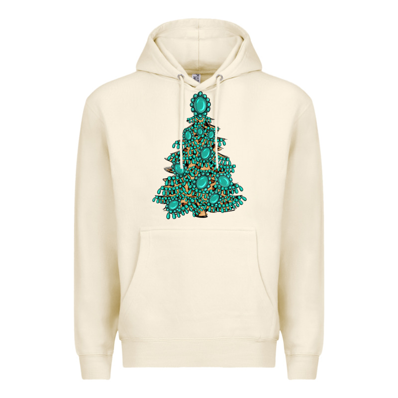 Christmas Tree With Gemstones Premium Hoodie by MaliasSmallBusiness | Teevron