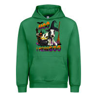 Emerald Moo I Mean Boo Holstein Cow Urban Hoodie - LillyAllenDesigns