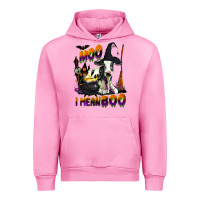 Fuchsia Pink Moo I Mean Boo Holstein Cow Urban Hoodie - LillyAllenDesigns