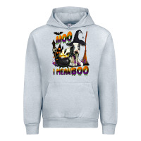 Heather Grey Moo I Mean Boo Holstein Cow Urban Hoodie - LillyAllenDesigns