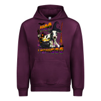 Mauve Wine Moo I Mean Boo Holstein Cow Urban Hoodie - LillyAllenDesigns