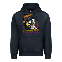 Navy Moo I Mean Boo Holstein Cow Urban Hoodie - LillyAllenDesigns