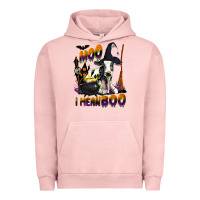 Pigment Salmon Moo I Mean Boo Holstein Cow Urban Hoodie - LillyAllenDesigns
