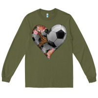 Army Green western soccer heart Long Sleeve Tee - HRA Design Shop